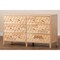 Baxton Studio Hosea Japandi Carved Honeycomb Natural 6-Drawer Dresser 246-13622-ZORO - alternate 5
